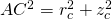 AC^2 = r_c^2 + z_c^2