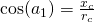  \cos(a_1)=\frac{x_c}{r_c} 