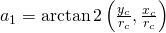  a_1 = \arctan 2 \left( \frac{y_c}{r_c}, \frac{x_c}{r_c} \right) 